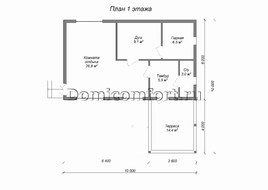 Баня из газобетона 10 на 6 с террасой